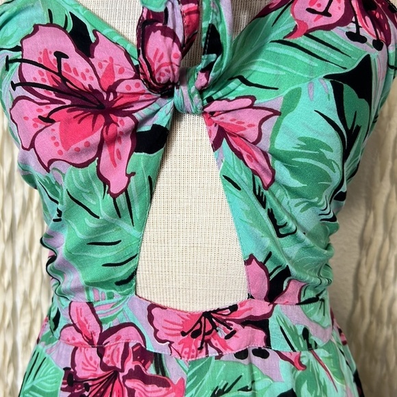 Cleobella Tie Front Angelina Floral Jumpsuit Size Small - Picture 4 of 15